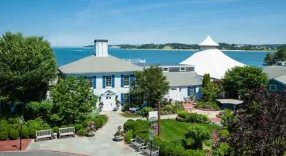 Main house with ocean in the background.