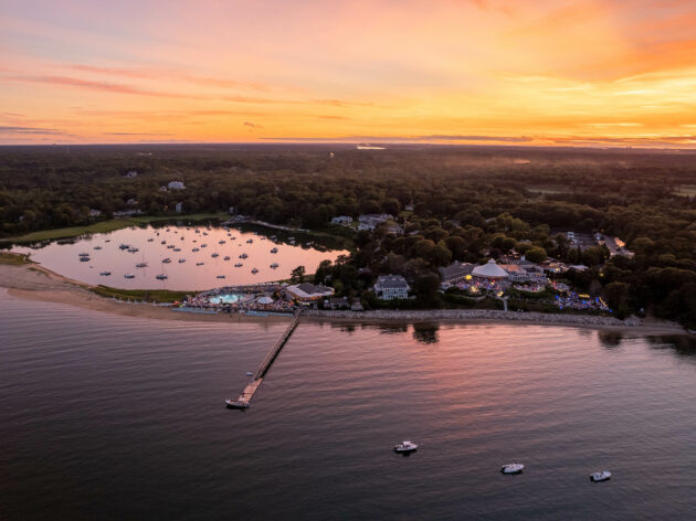 Aerial view of Wequassett resort.